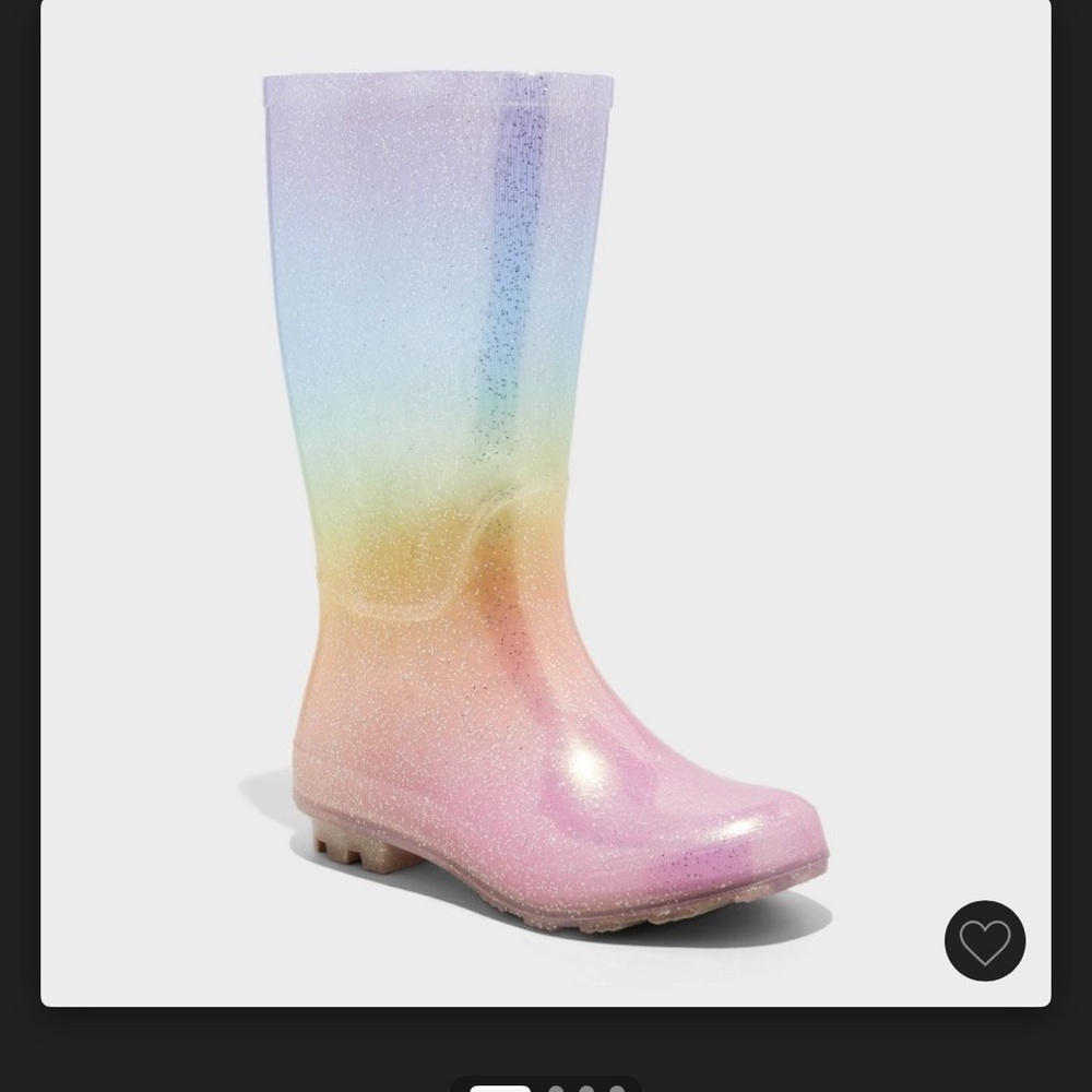 Rainbow Glitter Rain Boots